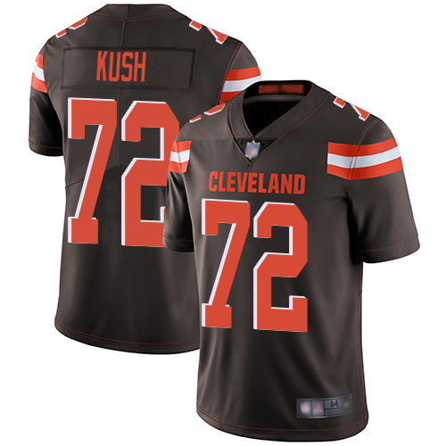 Cleveland Browns Eric Kush Men Brown Limited Jersey #72 NFL Football Home Vapor Untouchable